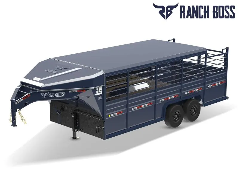 2024 Ranch Boss 3/4 Top Gooseneck Livestock Trailer