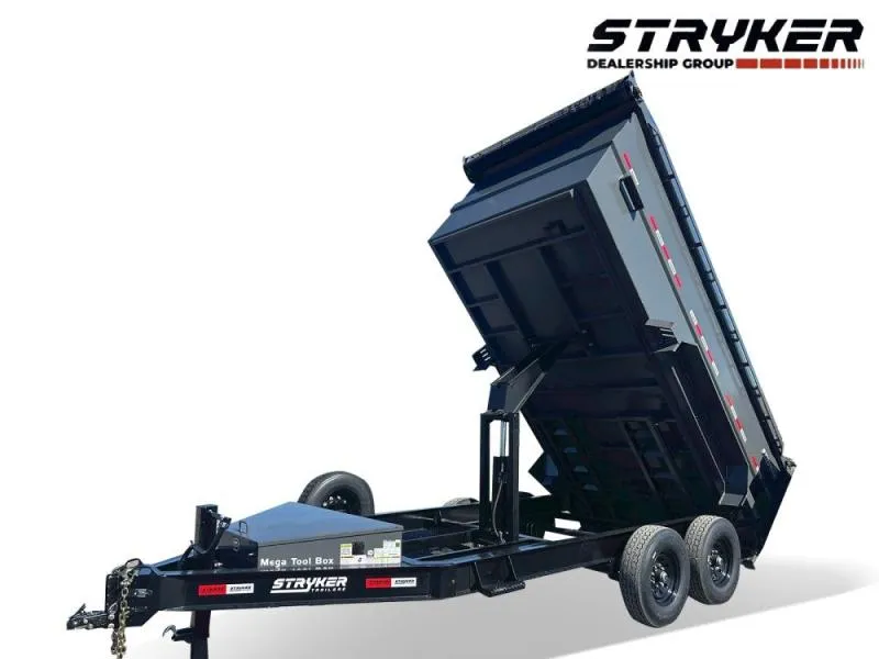 2026 14' Stryker SDT Bumper Pull Dump Trailer 48" Side Walls-(2) 7k Axles 003928