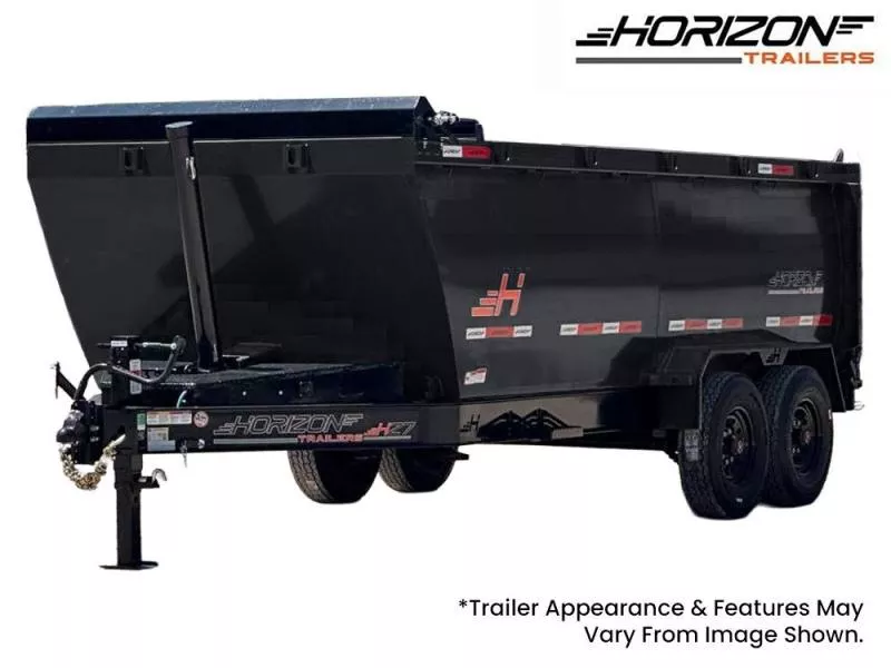 2025 16' HZ7 Dump 48" Sides-8K Axles-12 Ton Telescopic Lift-14 Ply Tires, 2 Speed Jack TU1291