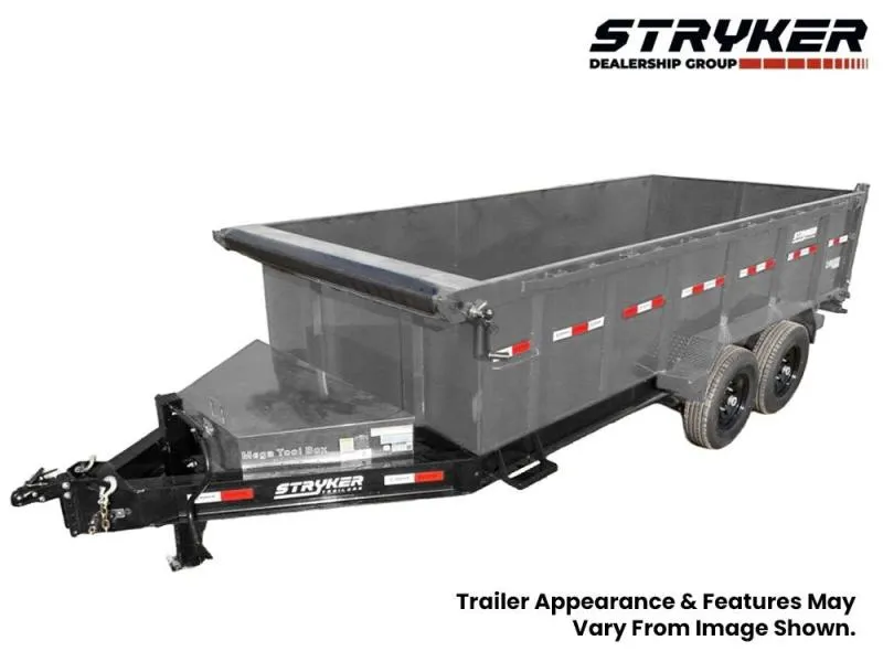 2026 16' SDT Dump Trailer 36" Side Walls-620 Scissor Lift-3 Way Gate 003079