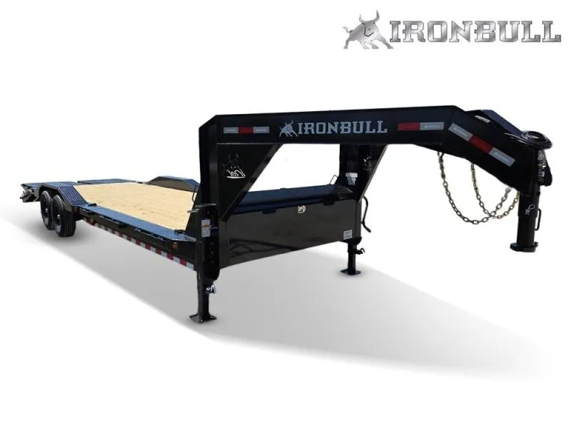 2026 28' Iron Bull ETG Gooseneck Equipment Trailer Mega Ramps Drive Over Fenders-(2) 7,000 lb Axles 914688