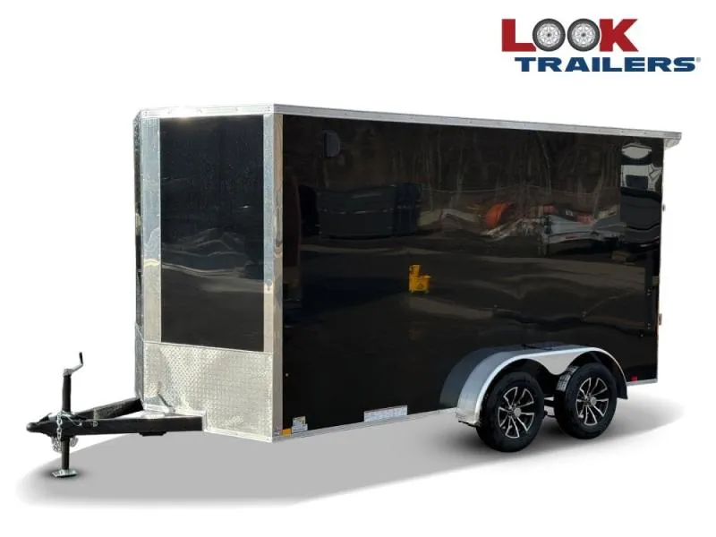 2026 7 x 14 Look Trailers ST DLX Flat Top V Nose Enclosed Trailer-(2) 3.5k lb Axles 141503