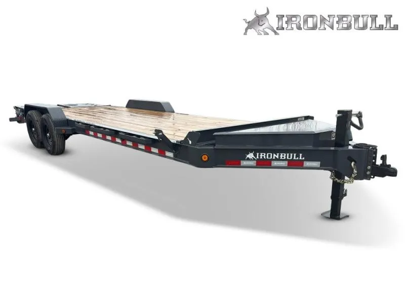 2026 24' Iron Bull EWB Bumper Pull Equipment Trailer Mega Ramps-(2) 7,000 lb Axles 112725
