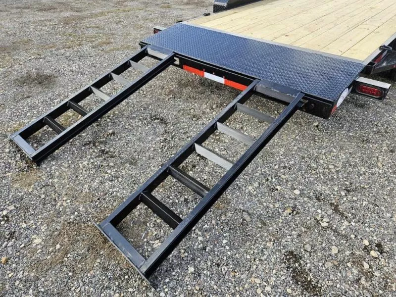 2025 20' Car Hauler 6K Axles, Diamond Plate Fenders, Slide In Ramps 4275
