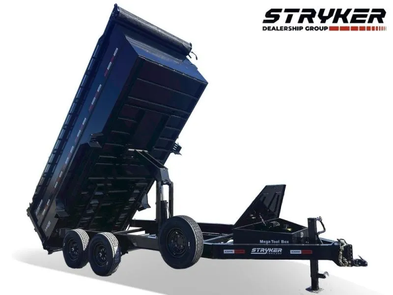 2026 16' Stryker SDT Bumper Pull Dump Trailer 48" Side Walls-(2) 7k Axles 003927