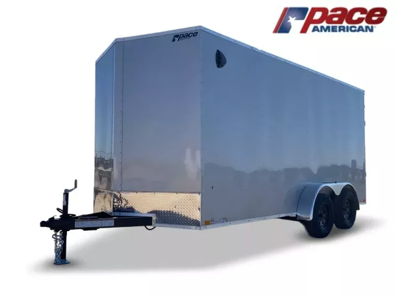 2026 7 x 16 Outback DLX Flat Top V Nose (2)-3500 lbs Axles 136404