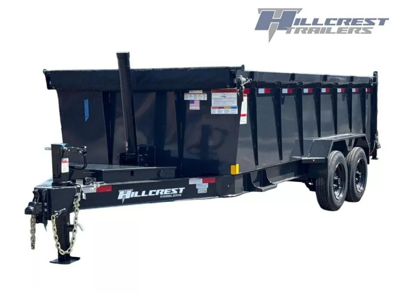 2025 16' Dump Trailer BP 40" Side Walls-Telescopic lift-8k Axles
