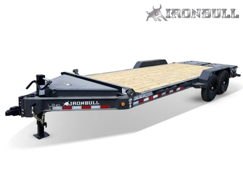 2026 20' Iron Bull EWB Bumper Pull Equipment Trailer Mega Ramps-(2) 7,000 lb Axles 112669