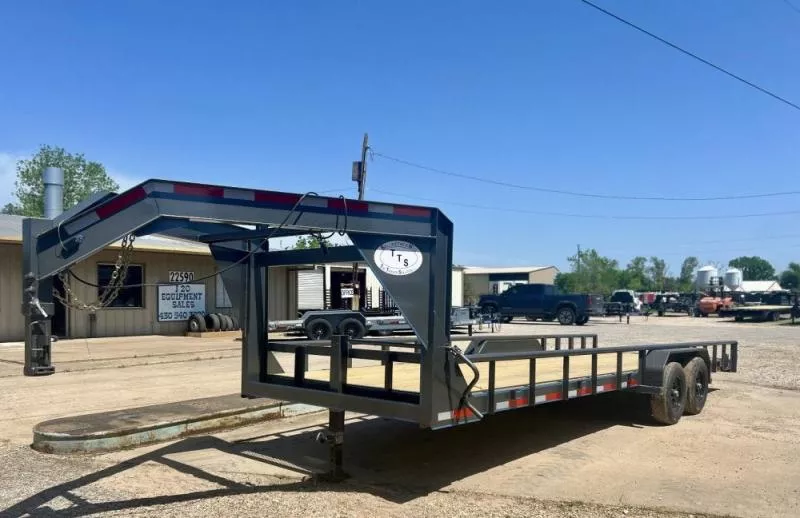 2025 24' Gooseneck Heavy Pipe Rail Equipment Trailer-6K Axles-Slide In Ramps