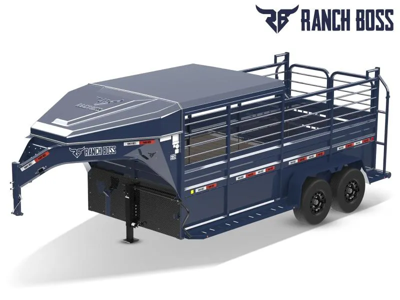 2024 Ranch Boss 1/2 Top Gooseneck Livestock Trailer