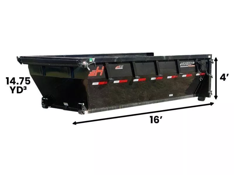 2025 16' HDZ Roll Off Bin 6' Wall + Tarp