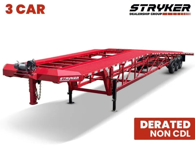 2024 Stryker 50' Wedge 3 Car Hauler (3) 7k axles w/ winch-De-rated 12k GVWR