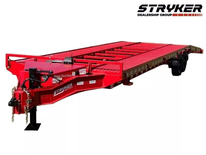 2025 36' Bumper Pull Two Car Trailer (2) 8k Axles-Mesh Deck-14 ply Tires & Spare-Winch 003351