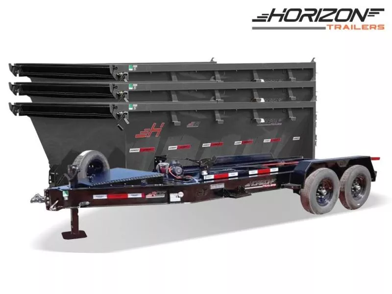 2026 Horizon 14' RDZ BP Roll off Bundle (2) 7k Axles + 3 Bins w/ 4' Walls 1930-B