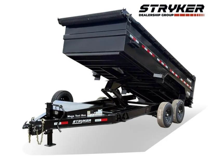 2025 16' Stryker SDT Bumper Pull Dump Trailer 36" Side Walls-(2) 7k Axles 004059
