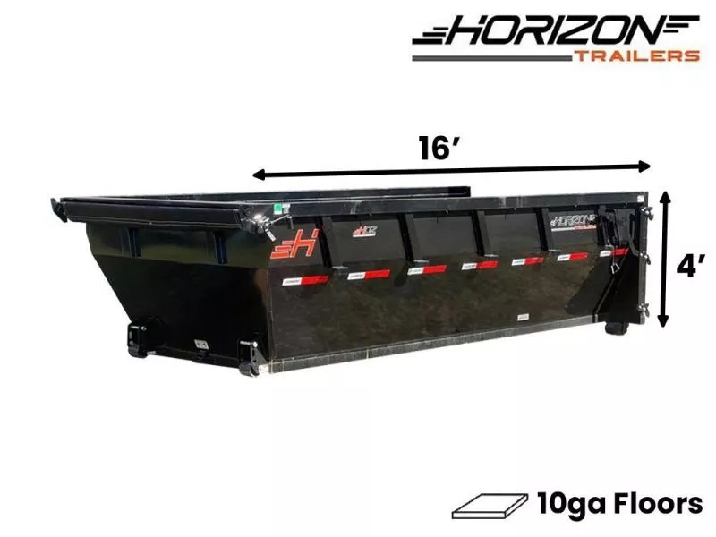 2026 16' Horizon HDZ Roll Off Bin 4' Wall + Tarp 010165