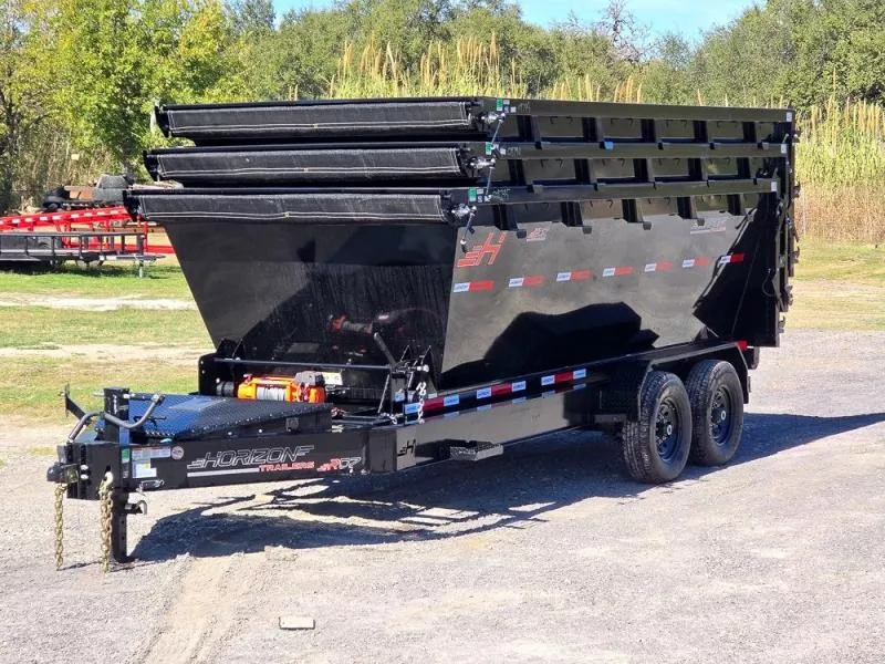 2024 Horizon 14' RDZ GN Roll off Bundle (2) 7k Axles + 3 Bins w/ 4' Walls 004938