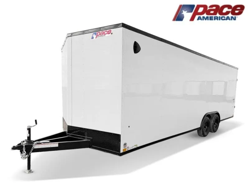 2026 8.5 x 24 Outback DLX Flat Top V Nose Car Hauler (2)-5200 lbs Axles 137177