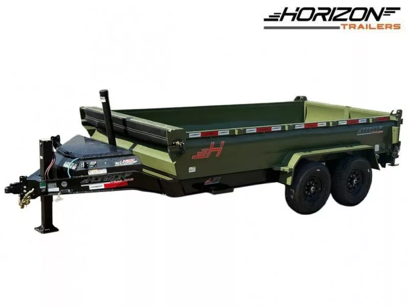 2025 14' LZ7 Dump Trailer 24" Walls-7k Axles-Telescopic Lift-14K GWVR
