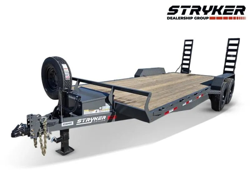 2026 20' Stryker SET Bumper Pull Equipment Trailer Stand Up Ramps-(2) 7K Axles 3549