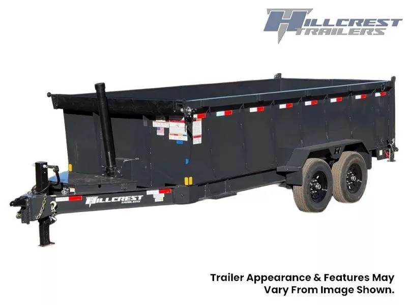 2025 16' Dump Trailer 40" Side Walls-Telescopic Lift-Hydraulic Jack
