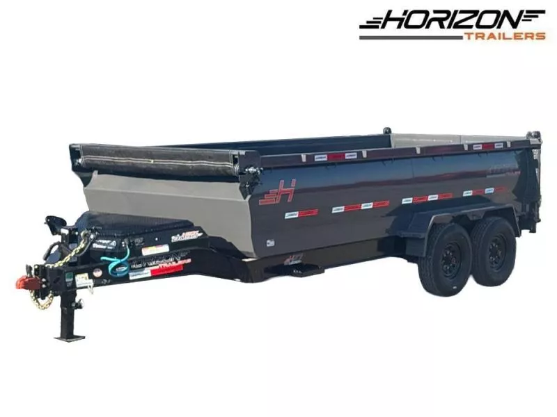 2025 16' HZ7 Dump 36" Sides-8K Axles-620 Scissor-14 ply Tires-2 Speed Jack 012692