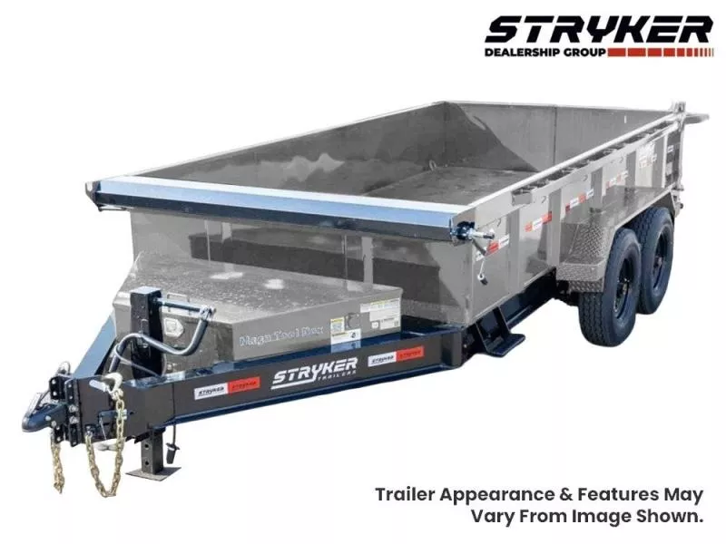 2025 14' SDT Dump Trailer 24" Side Walls-521 Scissor Lift-3 Way Gate
