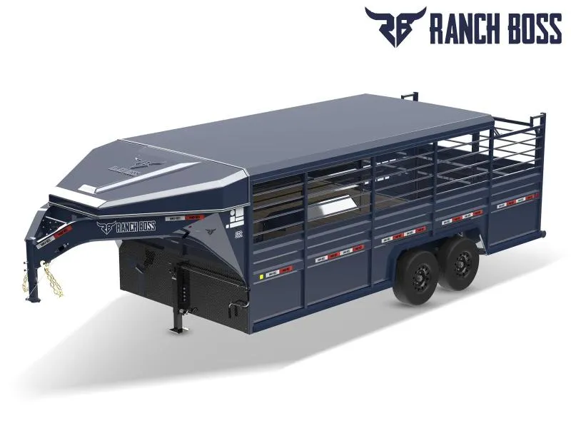 2024 Ranch Boss 3/4 Top Gooseneck Livestock Trailer
