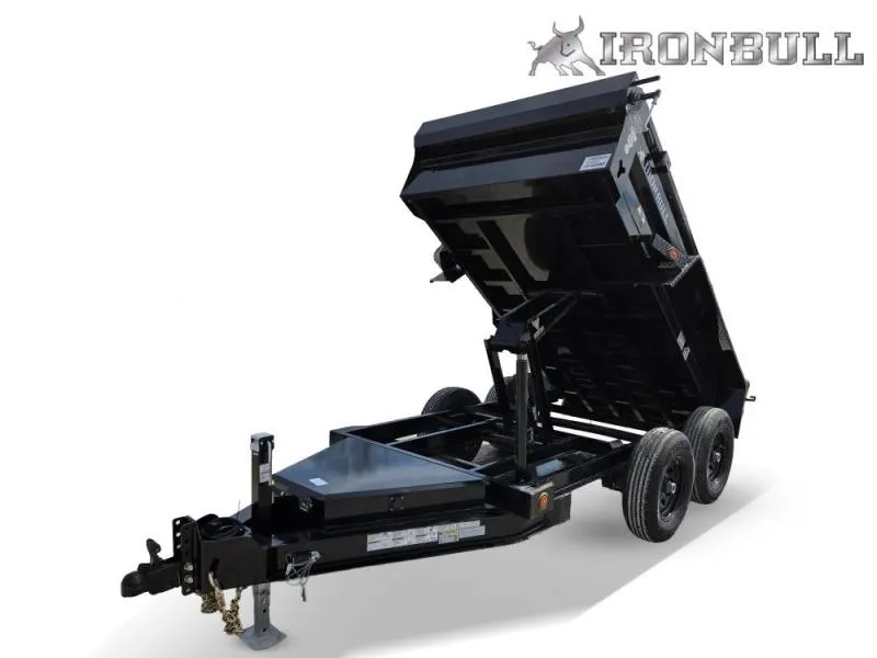 2026 10' x 60" Iron Bull DTB Bumper Pull Dump Trailer 18" Side Walls-(2) 5200 lb Axles TU4824