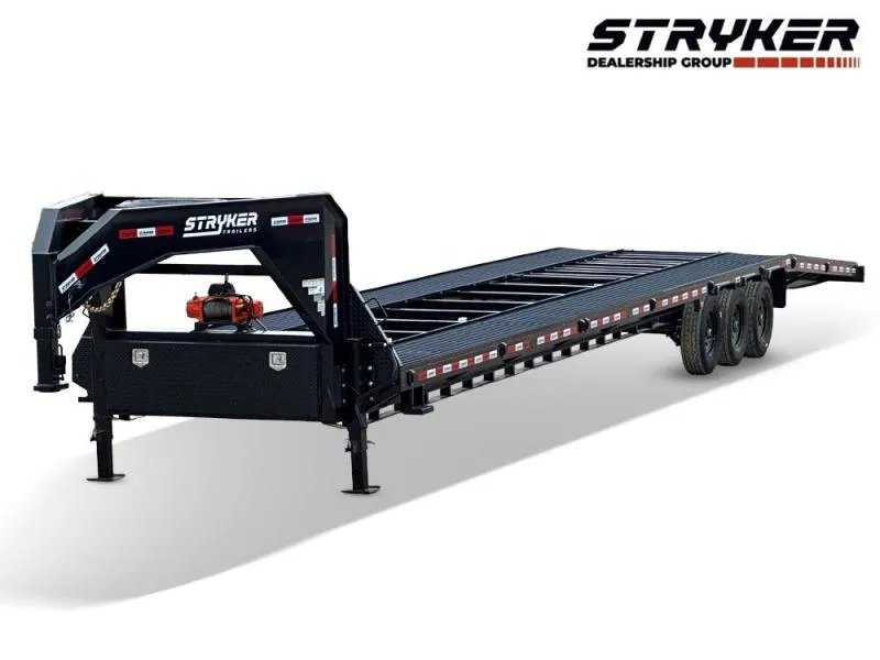 2026 44' Stryker Gooseneck Mesh Deck Multi Car Hauler (3) 7k Axles-12k GVWR Derated 4084
