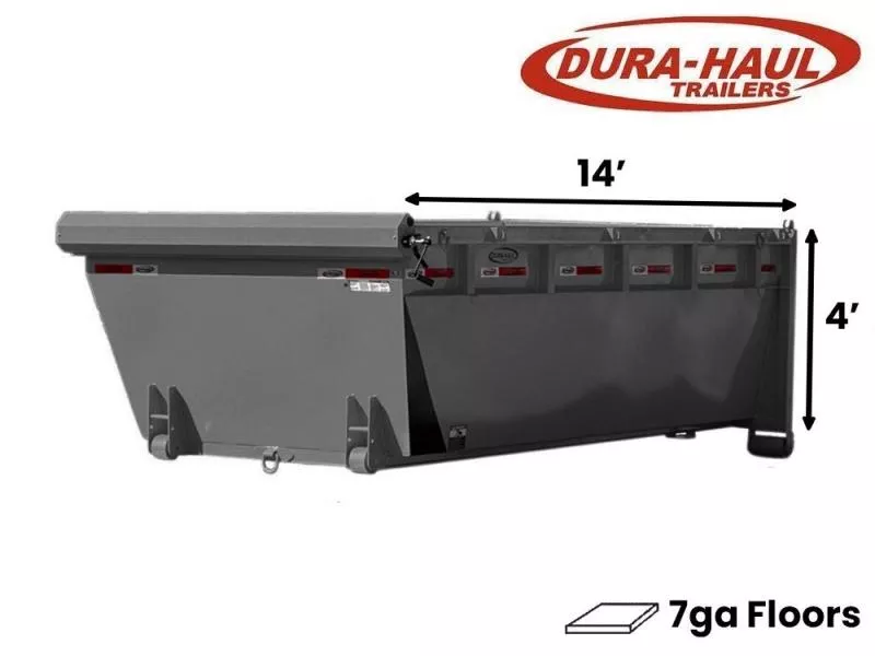 2026 14' Roll Off Bin-4' Side Wall-7 Gauge Floor 111-11