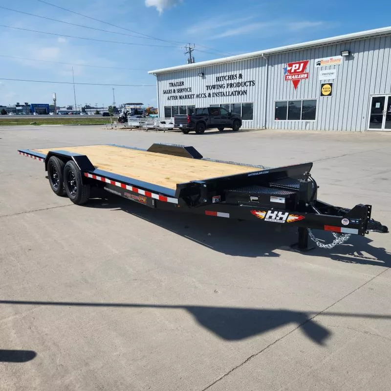 2026 H and H Trailer 102" x 22' Electric Tilt Speed Loader Car Hauler Trailer