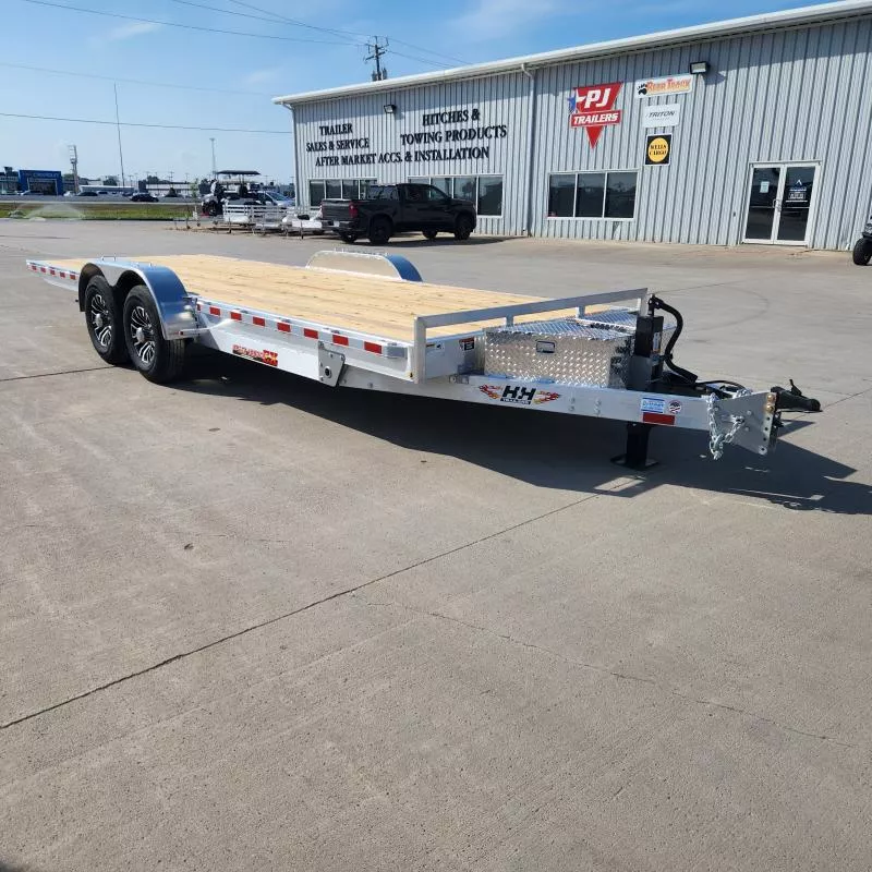 2026 H and H Trailer 82" x 22' Aluminum Electric Tilt Speed Loader Car Hauler Trailer