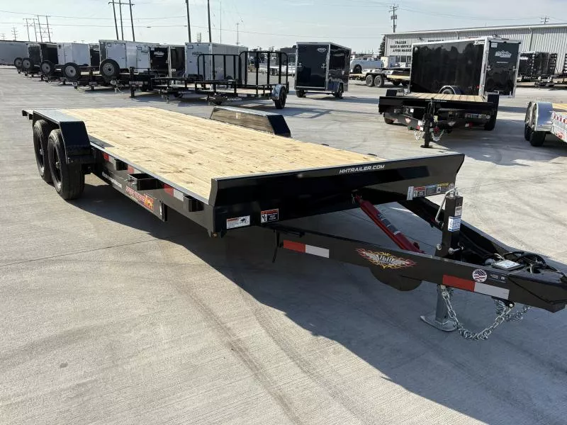 2026 H and H Trailer 82" x 22' Manual Tilt Speed Loader Car Hauler Trailer,