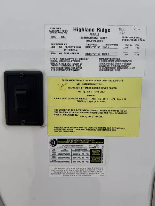 used Travel Trailers Highland Ridge RV Highland Ridge for sale, in Fargo, ND Thumbnail 26