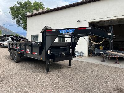 7' X 16' Gooseneck 14000 lb G.V.W. Dump Trailer Low Profile 7' X 16' Gooseneck 14000 lb G.V.W. Dump Trailer Low Profile