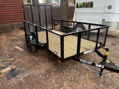 2022 Top Hat Trailers 5X10 MRAX Utility Trailer High Sides Flatbed Trailer 2022 Top Hat Trailers 5X10 MRAX Utility Trailer High Sides Flatbed Trailer
