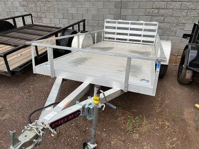 5X10 Aluminum Utility Trailer Angle Rail and Ramp Gate 5X10 Aluminum Utility Trailer Angle Rail and Ramp Gate