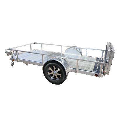 5X10 Aluminum Utility Trailer Angle Rail and Ramp Gate 5X10 Aluminum Utility Trailer Angle Rail and Ramp Gate