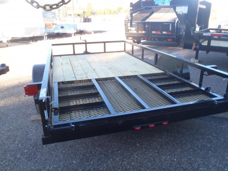 77X12 Angle Rail Trailer with ramp gate 77X12 Angle Rail Trailer with ramp gate