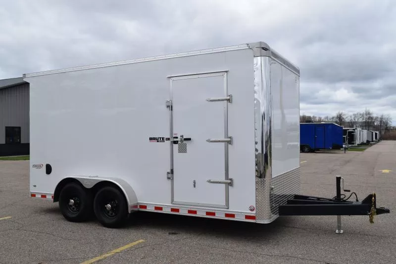 BRAVO 7x16 BRUTE HEAVY DUTY CARGO TRAILER W/ SCISSOR LIFT PACKAGE