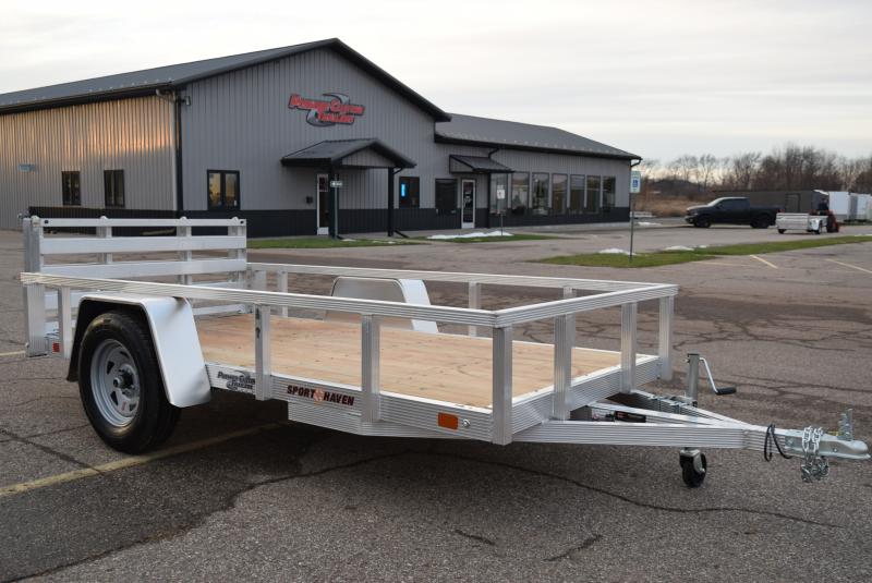 SPORT HAVEN 5x10 OPEN UTILITY TRAILER w/ BI-FOLD RAMP GATE