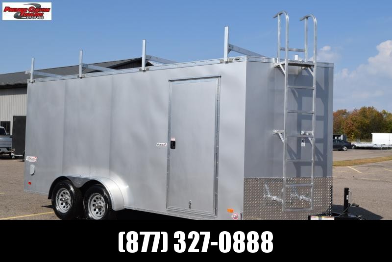 BRAVO 7x16 SCOUT ENCLOSED CONTRACTOR TRAILER w/ REAR RAMP DOOR BRAVO 7x16 SCOUT ENCLOSED CONTRACTOR TRAILER w/ REAR RAMP DOOR