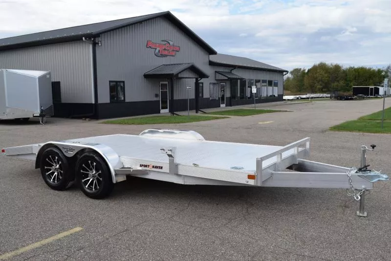 SPORT HAVEN 16' PREMIUM SERIES ALUMINUM OPEN CAR HAULER - 7K GVWR