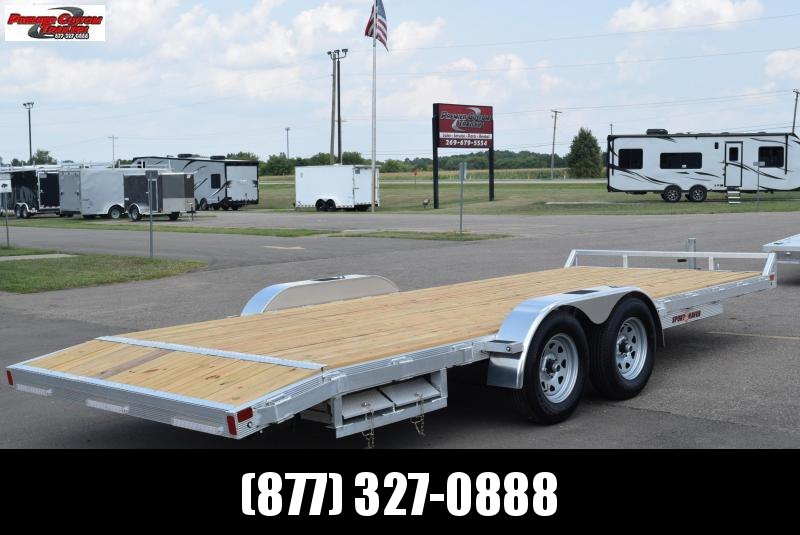 SPORT HAVEN 20' ALUMINUM OPEN CAR HAULER w/ WOOD DECK SPORT HAVEN 20' ALUMINUM OPEN CAR HAULER w/ WOOD DECK