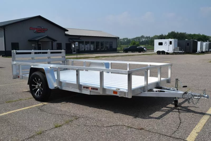 SPORT HAVEN 6x12 DELUXE SERIES UTILITY TRAILER w/ BI-FOLD RAMP GATE