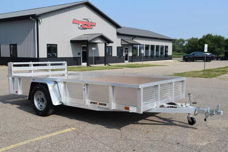 SPORT HAVEN 6x12 OPEN UTILITY TRAILER w/ ATP SIDES & BI-FOLD GATE