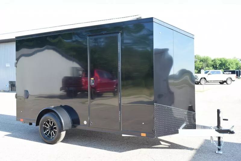 ATC 6x12 STO 300 ALUMINUM CARGO TRAILER w/ BLACK TRIM PACKAGE