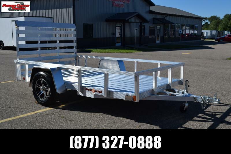 SPORT HAVEN 6x10 OPEN UTILITY TRAILER w/ ATP SIDES AND BIFOLD RAMP
