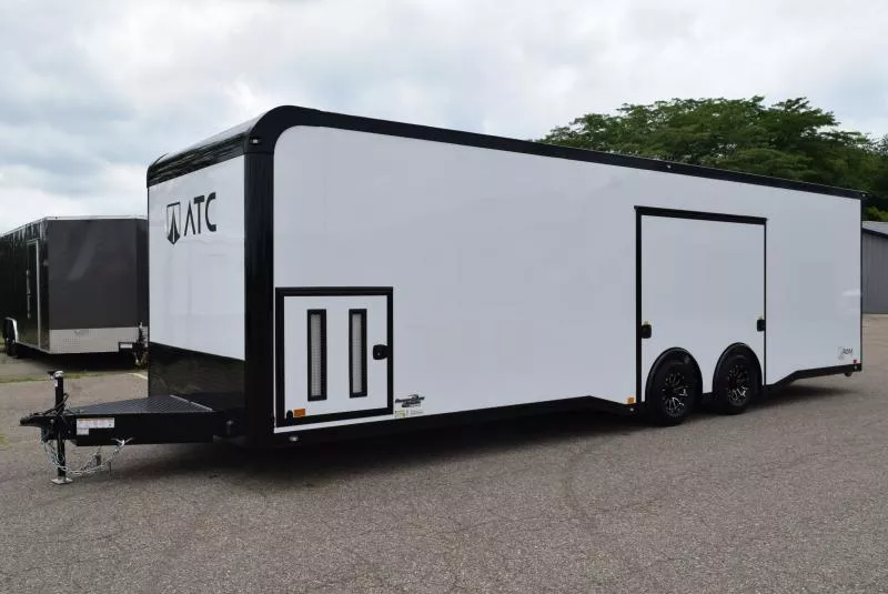 ATC 8.5x28' ROM 400 CAR HAULER *PREMIER PACKAGE* w/ PREMIUM ESCAPE DOOR 